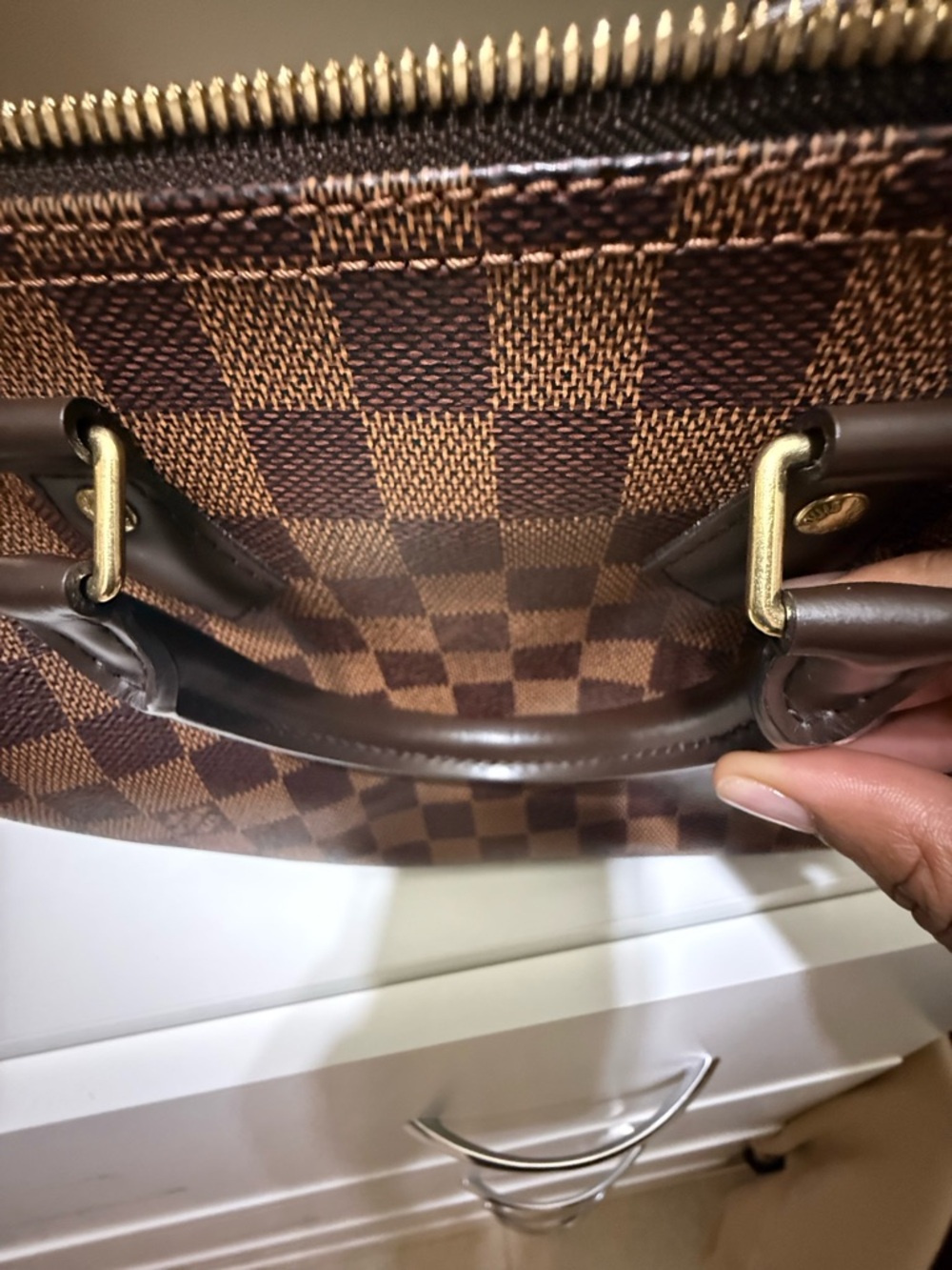 Louis Vuitton Speedy 25 Bandouliere in Damier Ebene - Picture 8 of 11